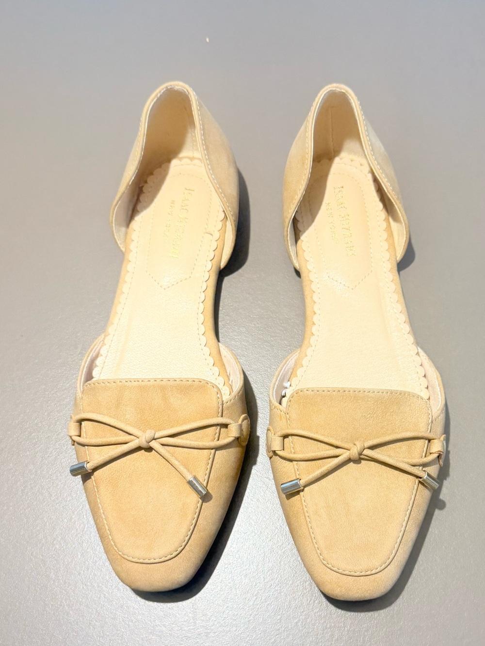 Isaac Mizrahi Tan D'Orsay Loafers with Bow Accent Size 7.5 - Picture 4 of 11